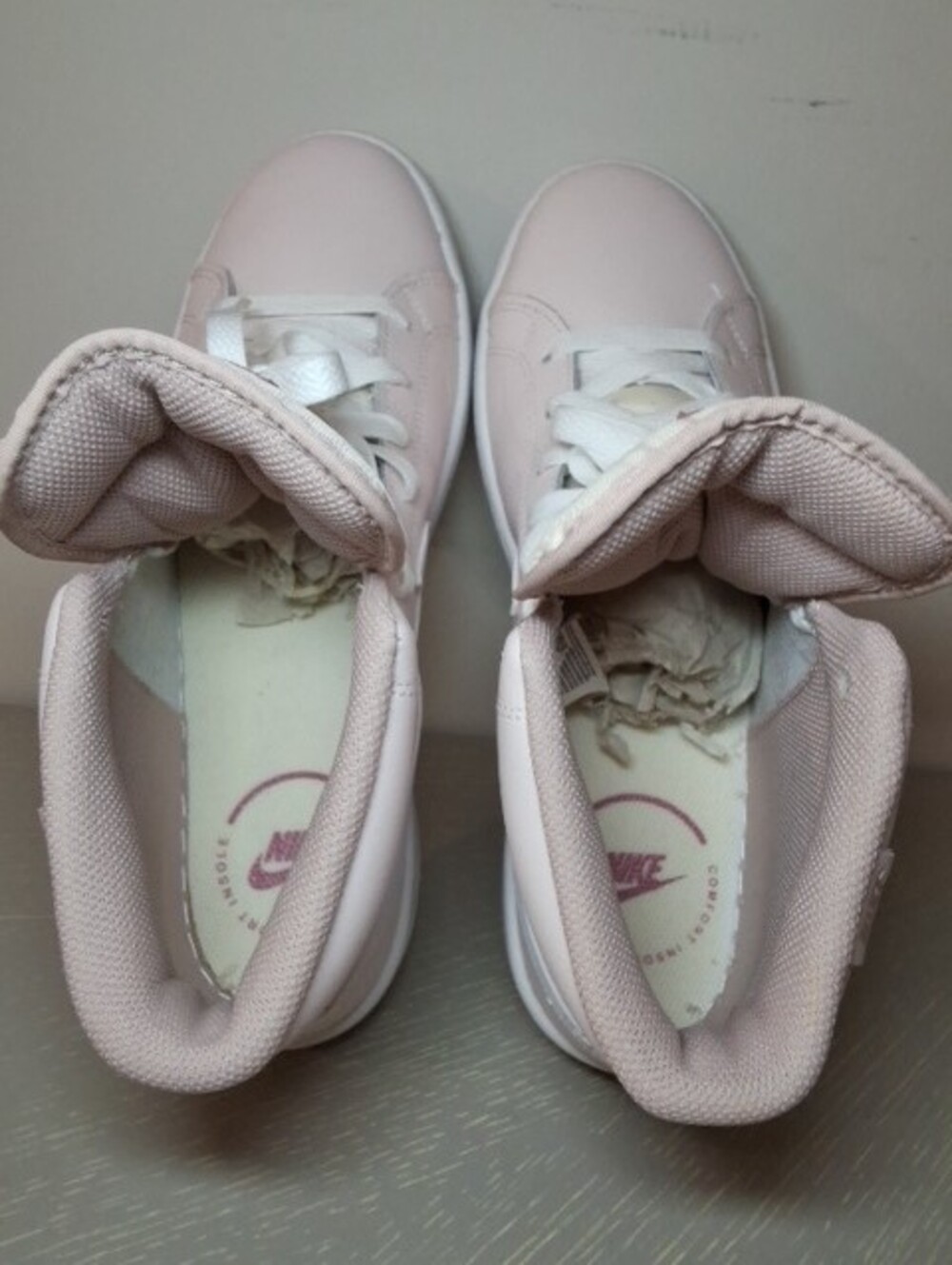Nike Court Vision Mid Next Nature Light Pink White Sneakers Womens Size 9 - Picture 7 of 7